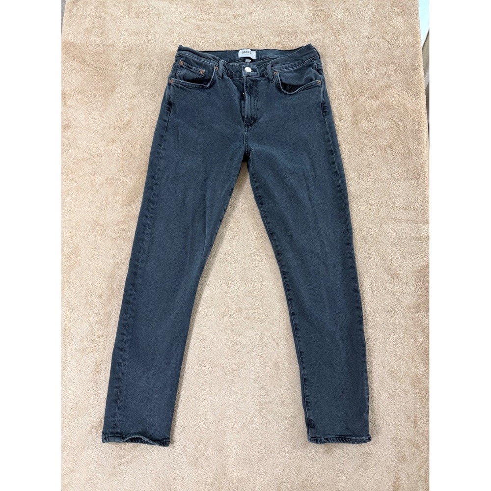 AGOLDE Toni Organic Cotton Blend jeans Women Size 28 Slim straight black Stretch
